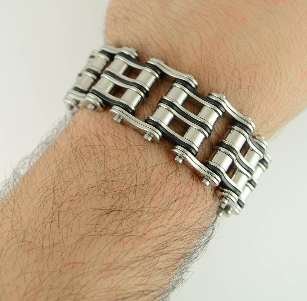 Heavy Metal Ghost Rider Mens Biker Chain Bracelet Baddest on