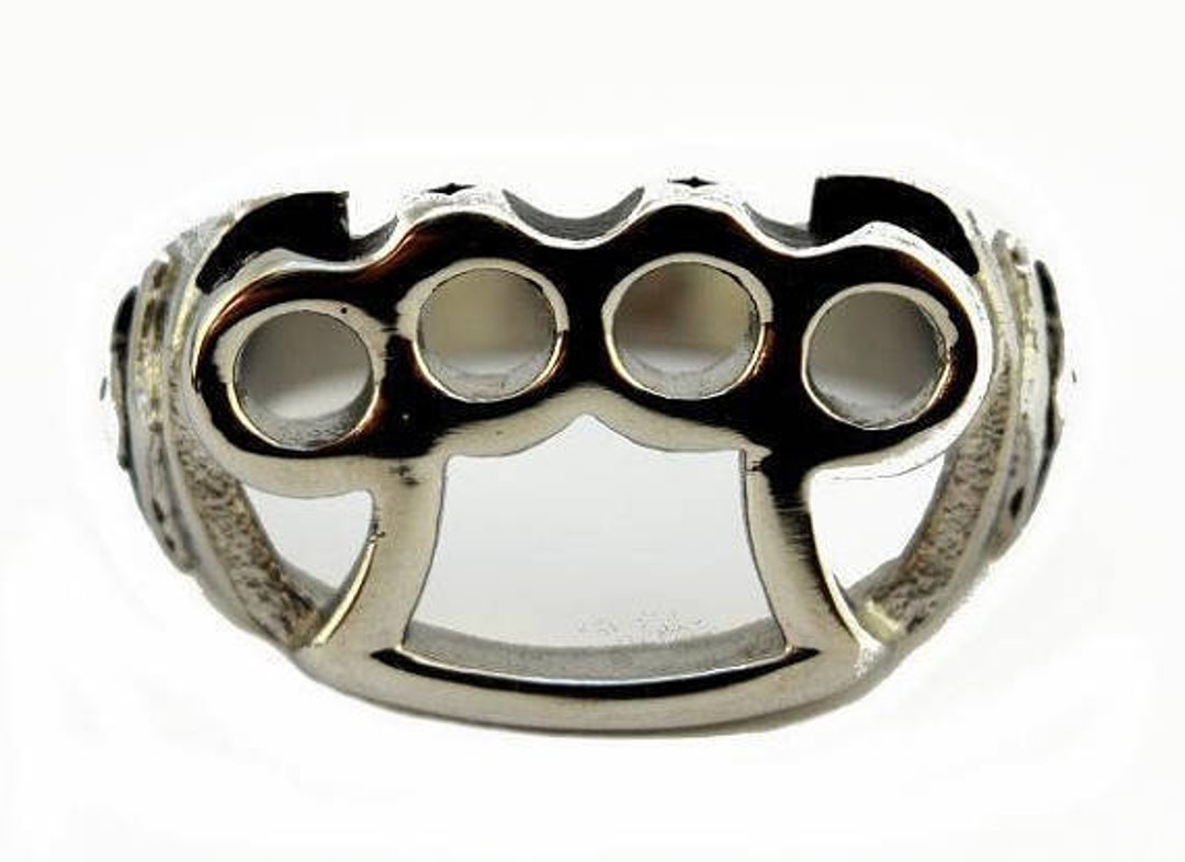 Right Cross Knuckle Duster - Metal Brass Knuckles - Fist-Loading