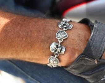 Skull Shield Stainless Steel Gents Bracelet