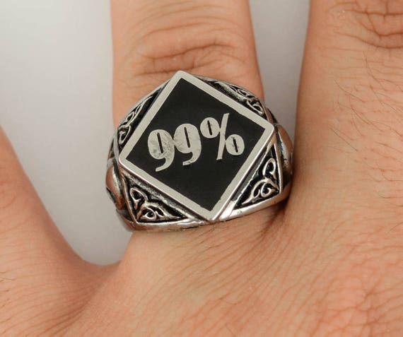 99% Ring Stainless Steel Motorcycle Biker Jewelry - Etsy