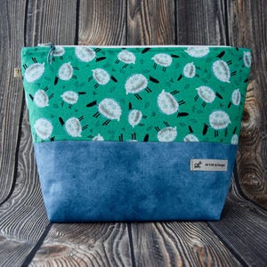 Große Strickprojekt-Tasche, Häkelgarn-Tasche, Strick-Accessoire-Tasche, Garntasche, Schultertuchtasche, Aufbewahrung
