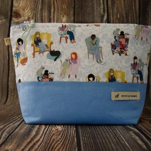 Medium Knitting Project Bag, Crochet Yarn Sack, Knitting Bag, Knitting Accessories Bag, Yarn Bag, Organizer Bag, Fiber Friends