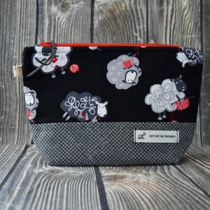 Socken-Strickprojekt, Häkelgarn-Sack, kleine Strick-Tasche, Garn-Tasche, Strick-Tasche, Organizer Tasche, Schäfchen