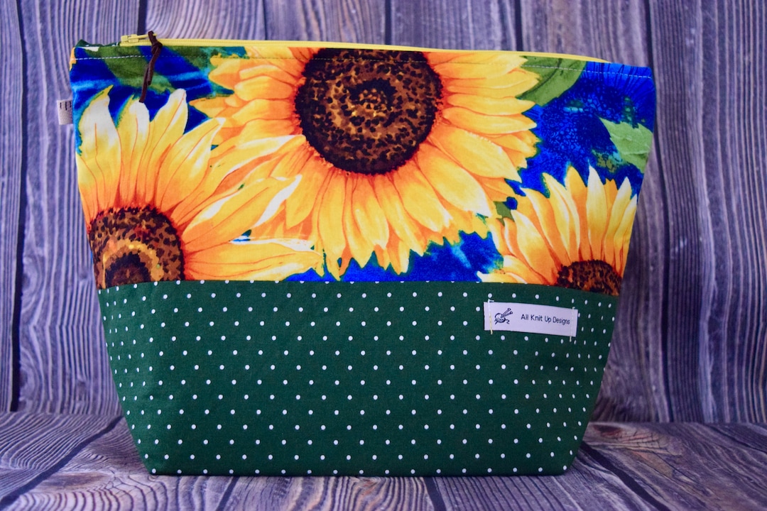Large Knitting Project Bag Crochet Yarn Sack Knitting Bag Etsy