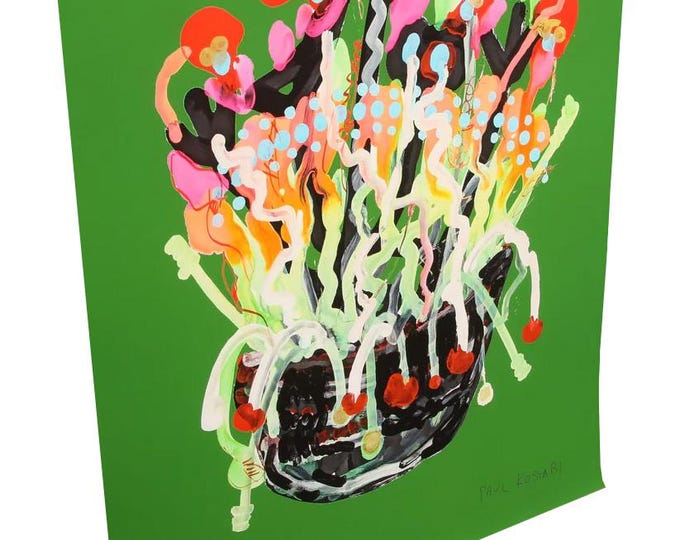 Paul Kostabi - Primrose (green) - hand signed Giclée