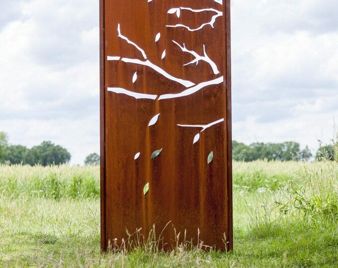 Steel Garden Wall - "Autumn" - Modern Outdoor Ornament