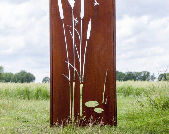 Steel Garden Wall - "Pond 3" - Modern Outdoor Ornament