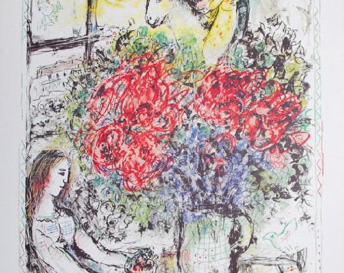 Marc Chagall - La Chevauchee - Offset Lithograph