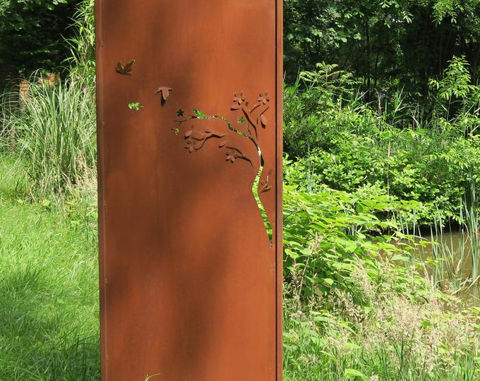 Steel Garden Wall - "Swarm 1" - Modern Outdoor Ornament