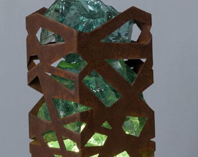 Indoor Column Light - "green Z2 small" - modern interior ornament