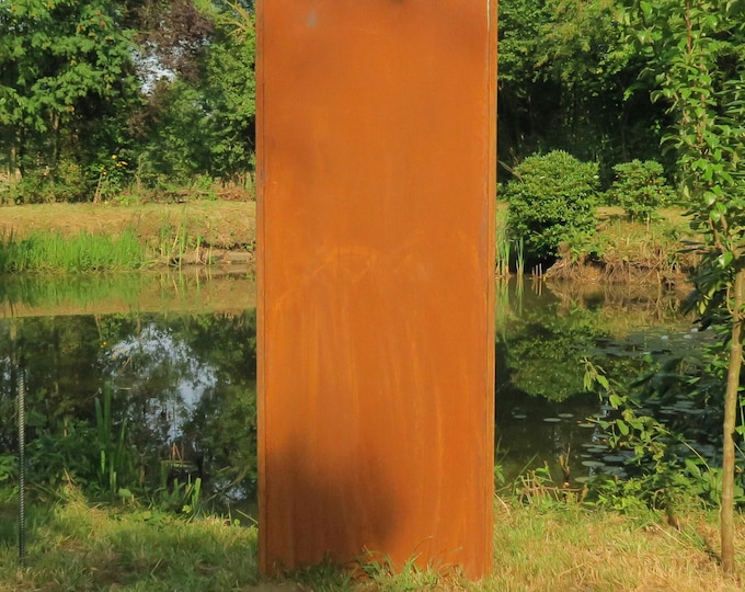 Steel Garden Wall - "Blank" - Modern Outdoor Ornament