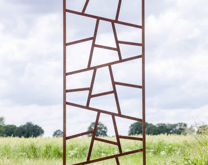 Steel Garden Wall - "Plant Climbing Wall" - modern outdoor ornament