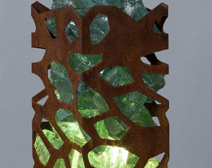 Indoor Column Light - "green Z1 small" - modern interior ornament
