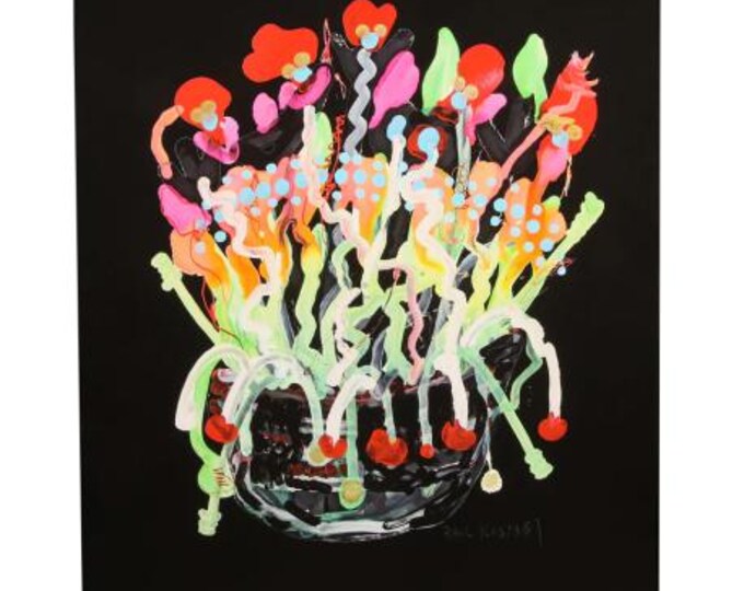 Paul Kostabi - Primrose (black) - handsigned Giclée