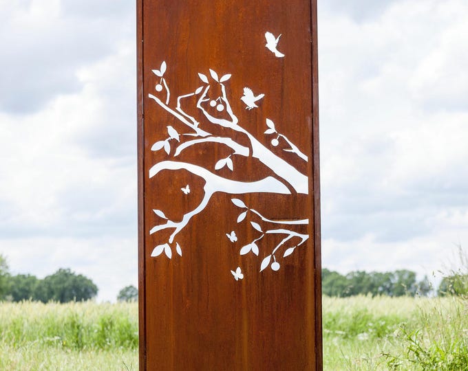 Steel Garden Wall - "Summer" - Modern Outdoor Ornament