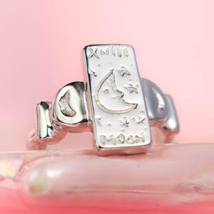Mond Ring - Sichel Mond Silber Ring