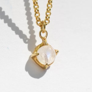 Moonstone charm necklace simple everyday necklace image 2