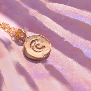 Moon necklace - dainty gold charm necklace