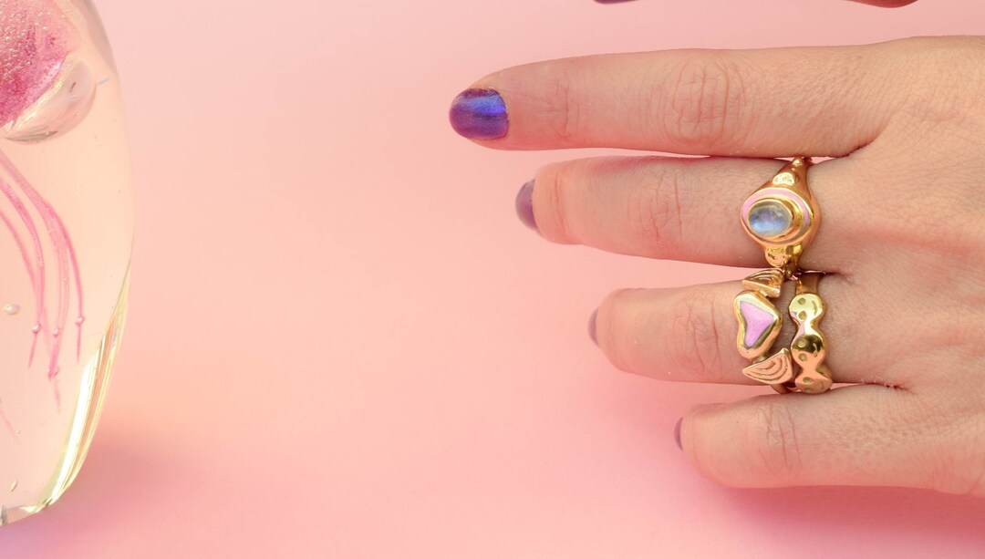 Heart Ring Cute Love Ring Made From Plated Brass or Sterling Silver Etsy