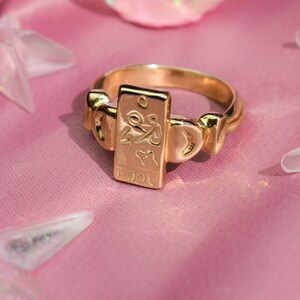 The Fool Tarot Card Ring - Spiritual Gold Ring - Etsy
