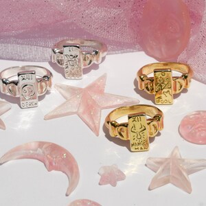 The Fool Tarot Card Ring - Spiritual Gold Ring - Etsy