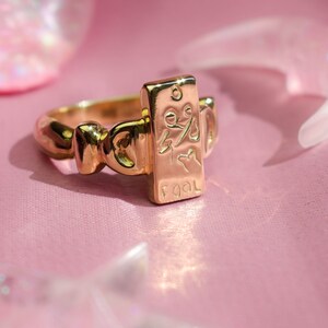 The Fool Tarot Card Ring - Spiritual Gold Ring - Etsy