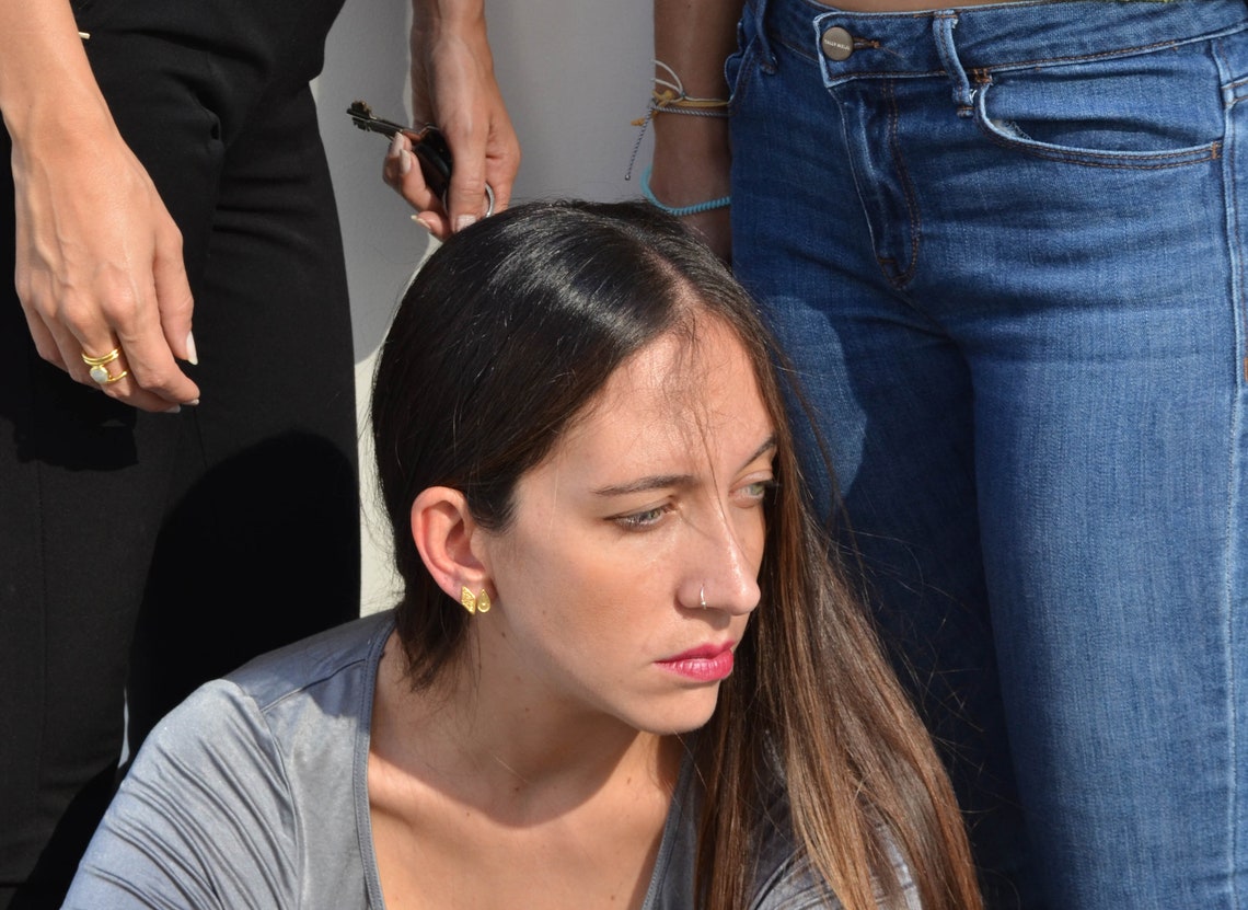 Small gold stud earrings boho stud earrings daily wear Etsy