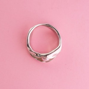 Pink pearl sterling silver ring image 3