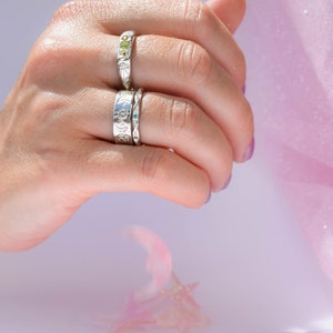 Multi-stone ring with two eyes on the sides semi precious stone ring image 9