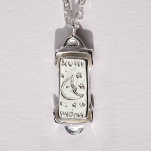 Die Mond Tarot Karten Halskette - Silber oder Gold Mond Halskette