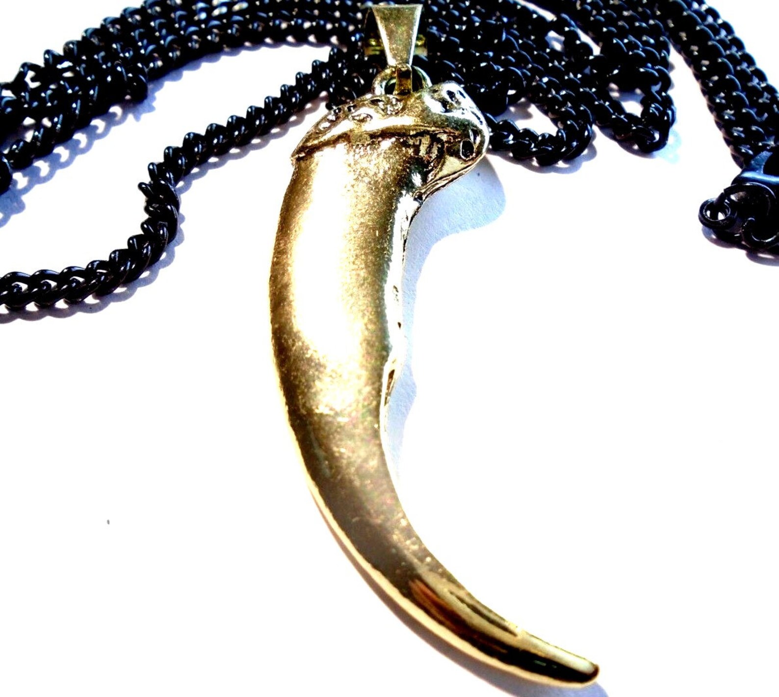 Black Bear Claw Necklace Exact Replica Large Brass Pendant - Etsy