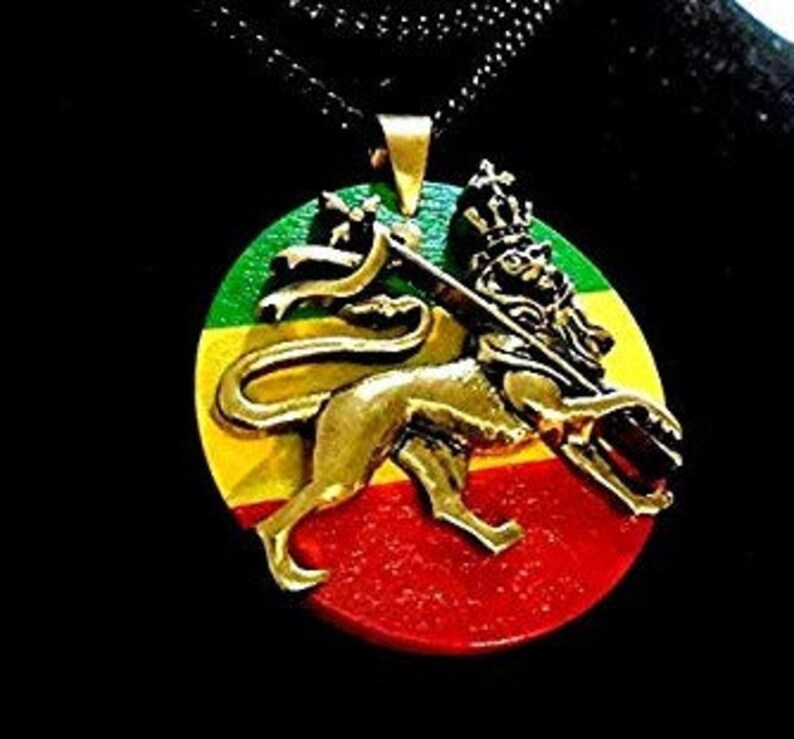 Brass Lion of Judah 36 Rastafarian Necklace 39 Mm Brass Lion Rasta ...