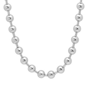 8 mm smooth and chunky Stainless Steel Ball Chain big silver Necklace anklet bracelet, BIG  Men’s Women Unisex, new w tag lifetime guarantee