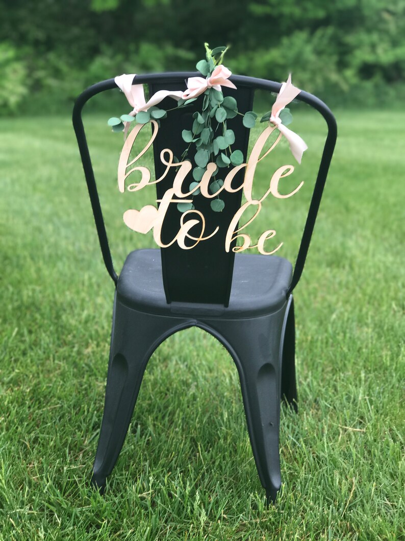 BRIDE TO BE Wedding Bridal Shower Chair Seat Wood Scroll Wall Etsy