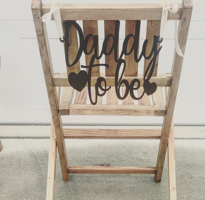 MOMMY DADDY To Be mom Dad Baby Shower Chair Seat Sign Wood Etsy
