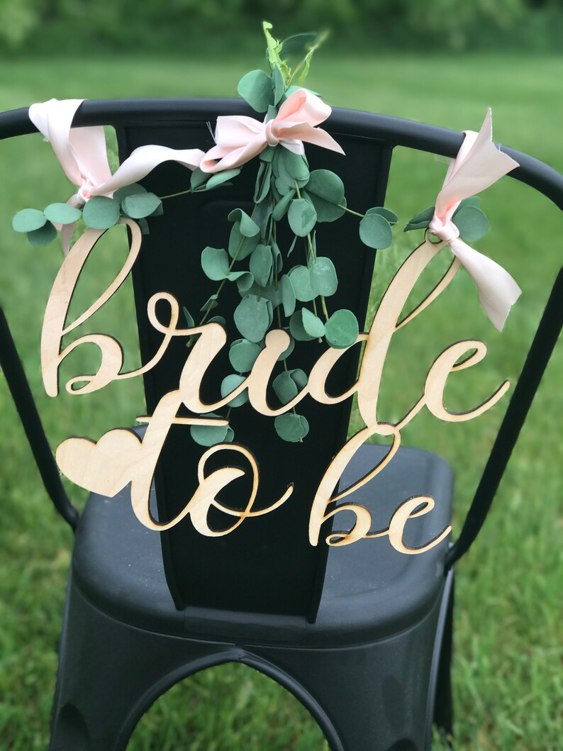 BRIDE TO BE Wedding Bridal Shower Chair Seat Wood Scroll Wall Etsy