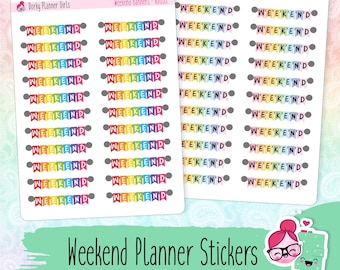 Weekend Banner Planner Stickers