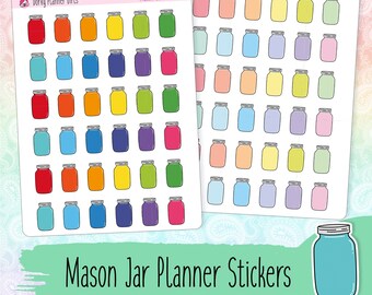 Mason Jar Planner Stickers