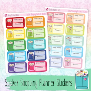 Sticker Shopping Tracker Stickers