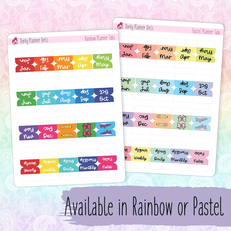 Mini Monthly Tabs - For Hobonichi Cousin or A5 notebooks image 2