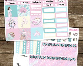 Cherry Blossom - Hobonichi Cousin Weekly Planner Sticker Kit CW10020 - Etsy