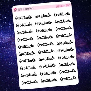 Scriptstickers dankbaarheid - WD024