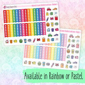 Hobonichi Cousin Cheklists and Icons Planner Stickers
