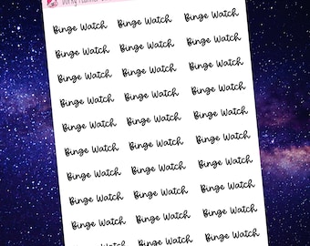 Binge Watch Script Stickers - WD048