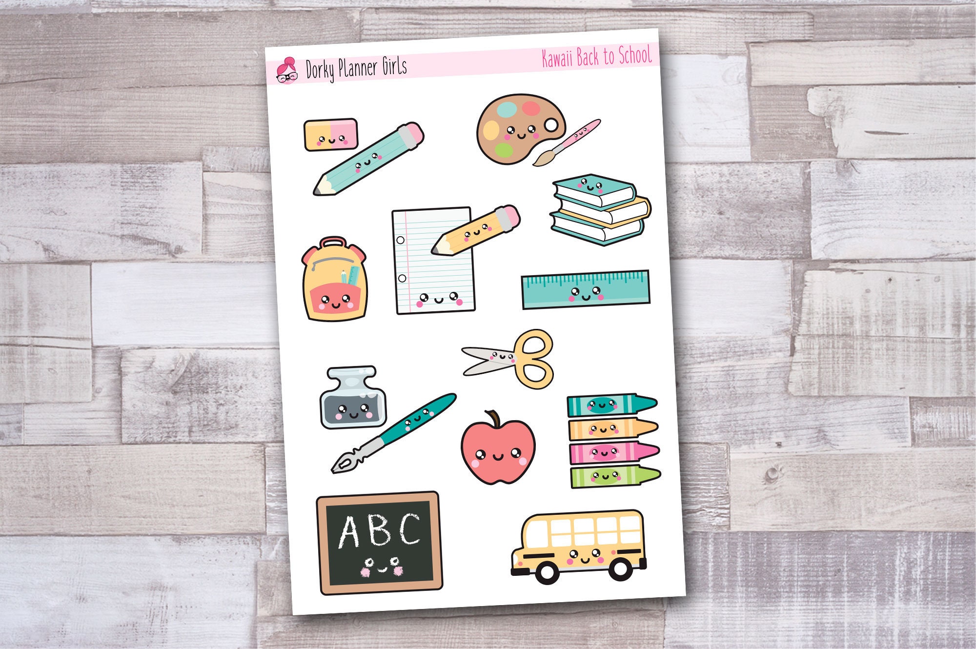 Kawaii Back to School Teacher Planner Stickers | Etsy