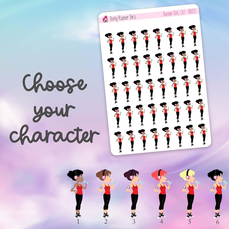 Runner Girl, Running Planner Stickers, Customisable Stickers - Etsy