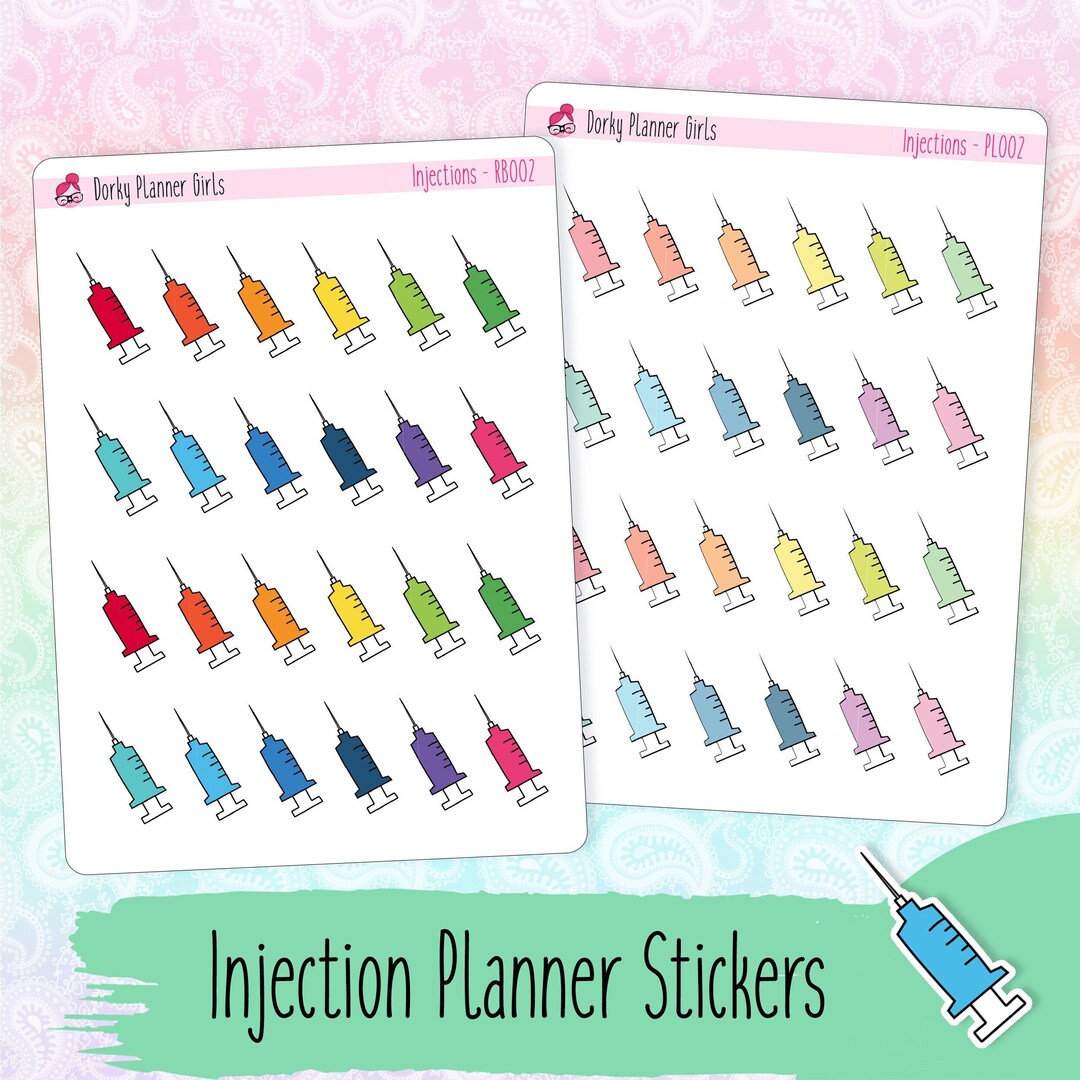 Injection Visual Room Sticker Injections Planner Stickers - Etsy