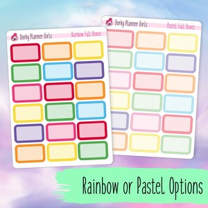Classic Full Boxes Planner Stickers