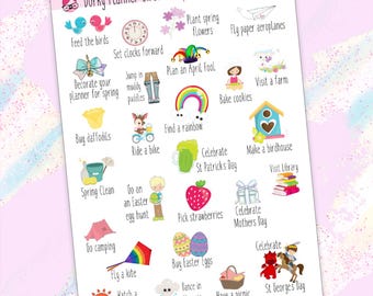 Pegatinas para la lista de deseos de primavera: Actividades para niños