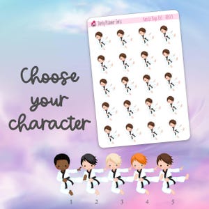 Adesivi Karate Planner, adesivi personalizzabili